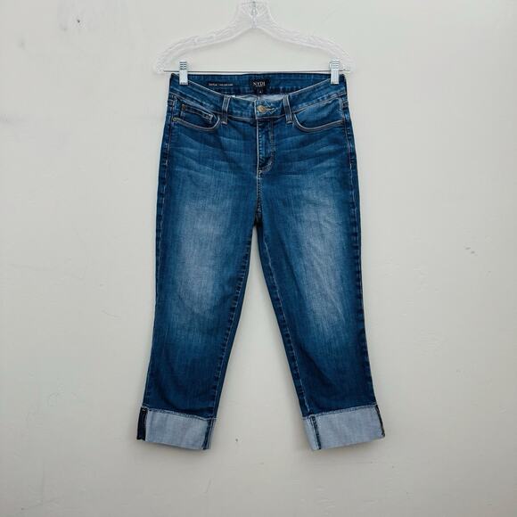 NYDJ Denim - NYDJ Dayla Wide Leg Cuff Capri Jeans Women’s Size 4